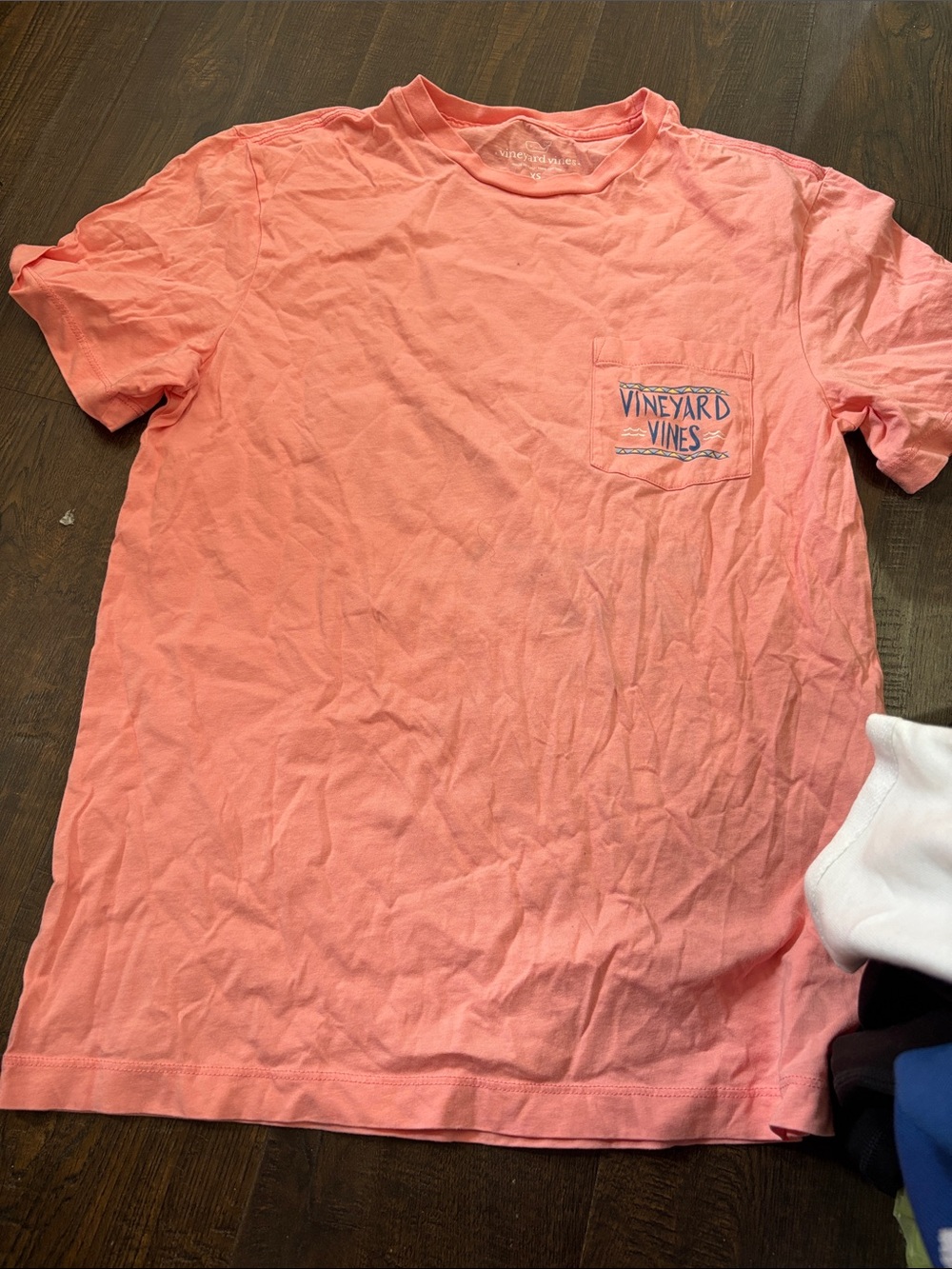 Vineyard Vines Coral Pocket Tee